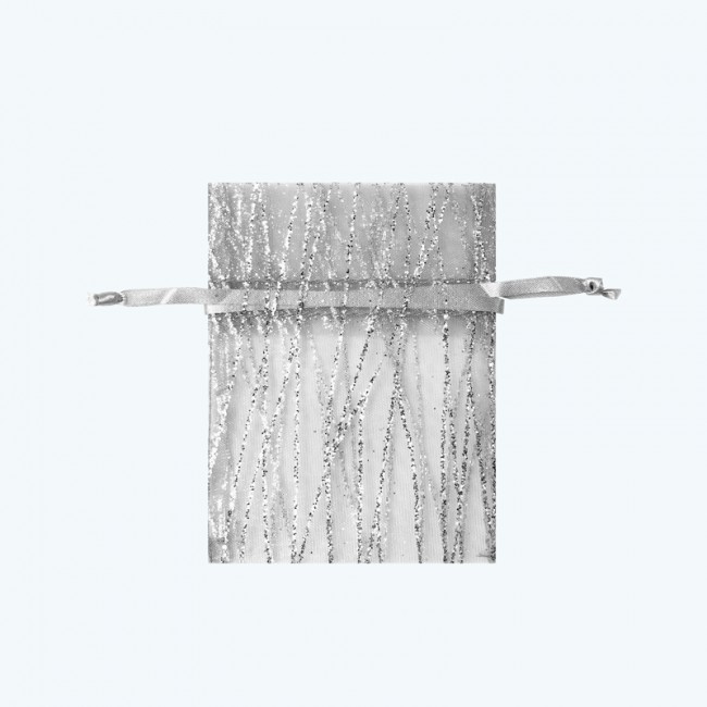 Sparkle Strip Organza Pouch | 3"x4", 4"x5", 5"x7", 6"x9"